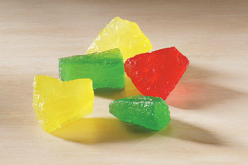 Candied Sweet Pineapple Wedges for Fruitcake- Yellow, Red & Green