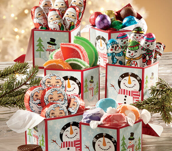 Candy Gifts in Snowman Gift Boxes