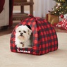 Cozy Pet Cubby, Red Black Plaid, large