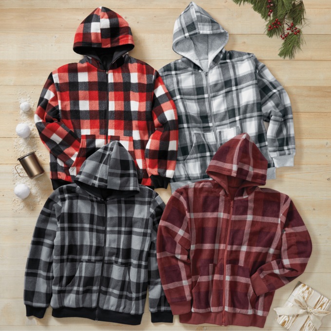 Fleece Reversible Hoodie, , large