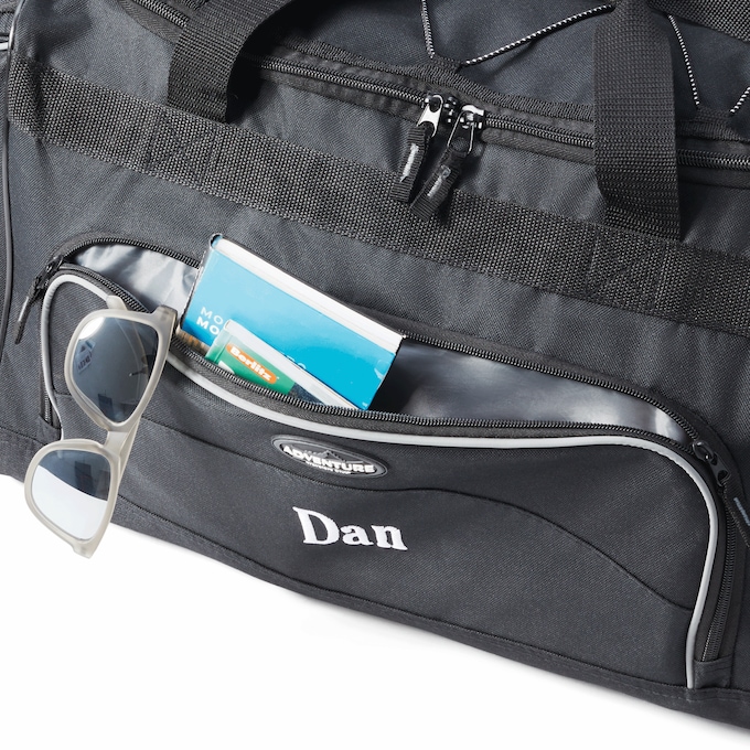 Personalized Duffel Bag with Shoe Pocket and Lockable Zips, , large
