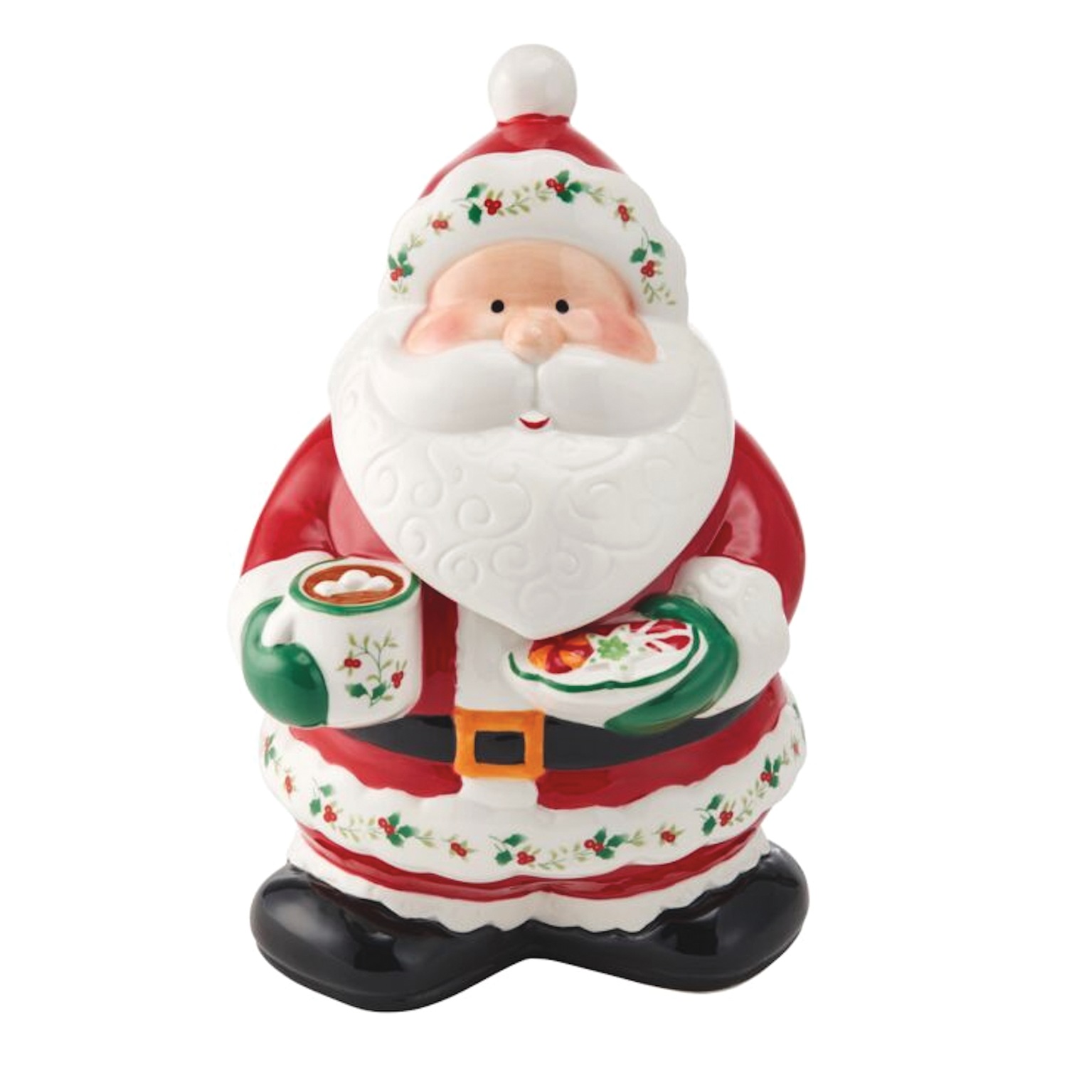 Pfaltzgraff Winterberry Santa Cookie Jar | Swiss Colony