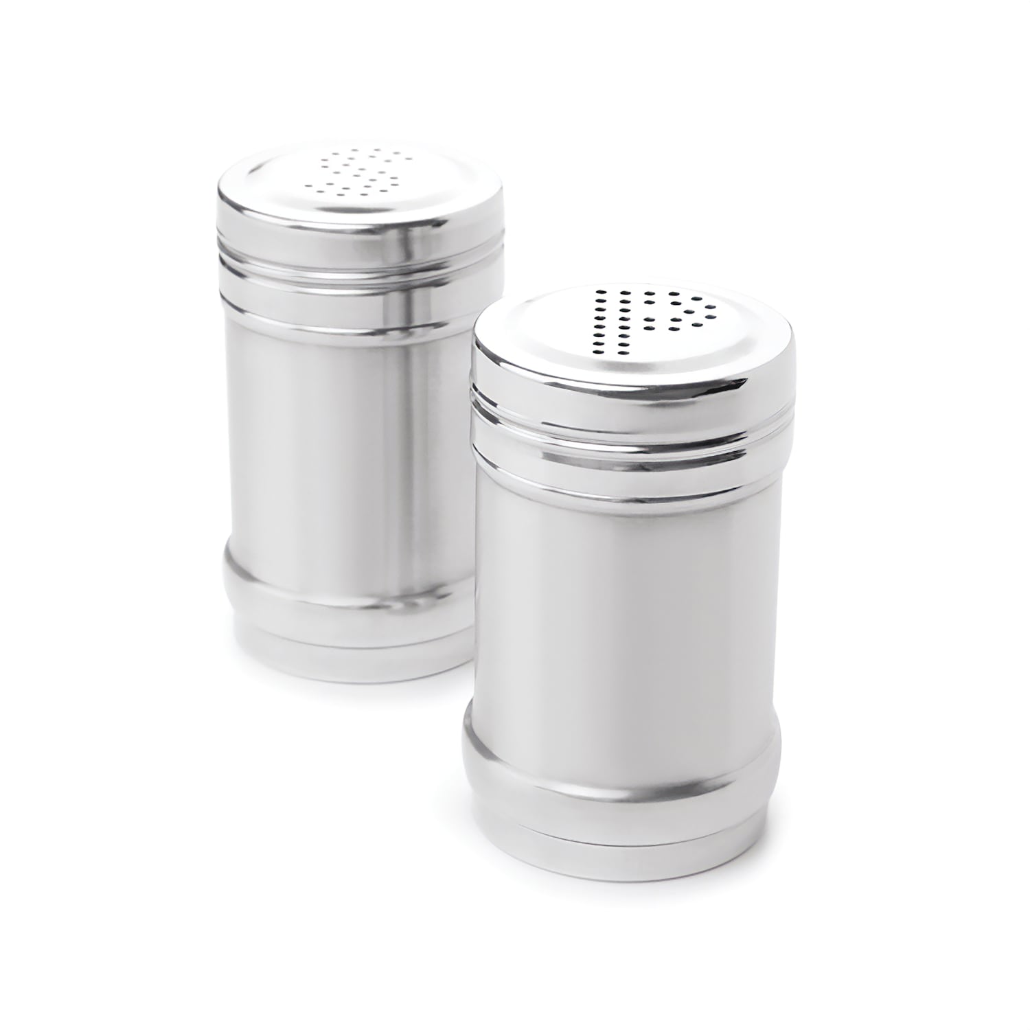 Set of 2 Stainless Steel Salt & Pepper Shakers | Swiss Colony