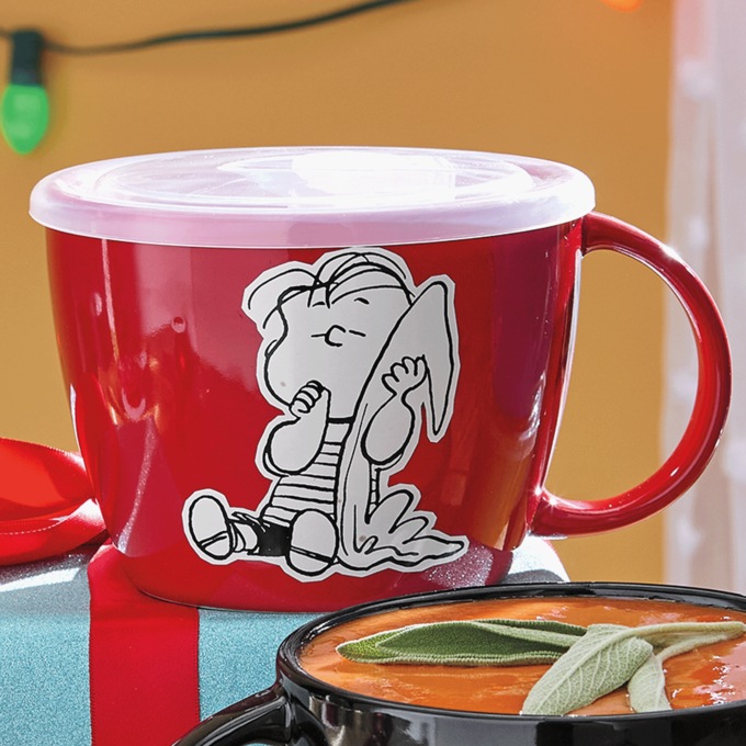 Peanuts Snoopy Pals Soup Mug with Lid | Swiss Colony