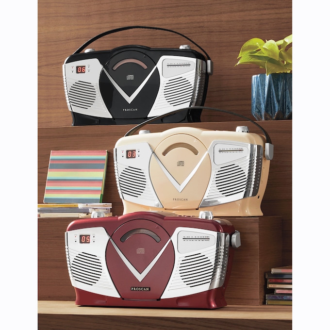 Proscan Retro CD Radio Boom Box, , large