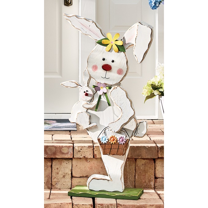 Chunky Wood Cutouts Bunnies, , large