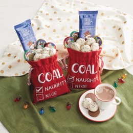 Set of 2 Christmas Coal Gift Pouches, , large
