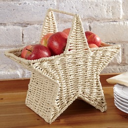 Woven Star Basket, , large