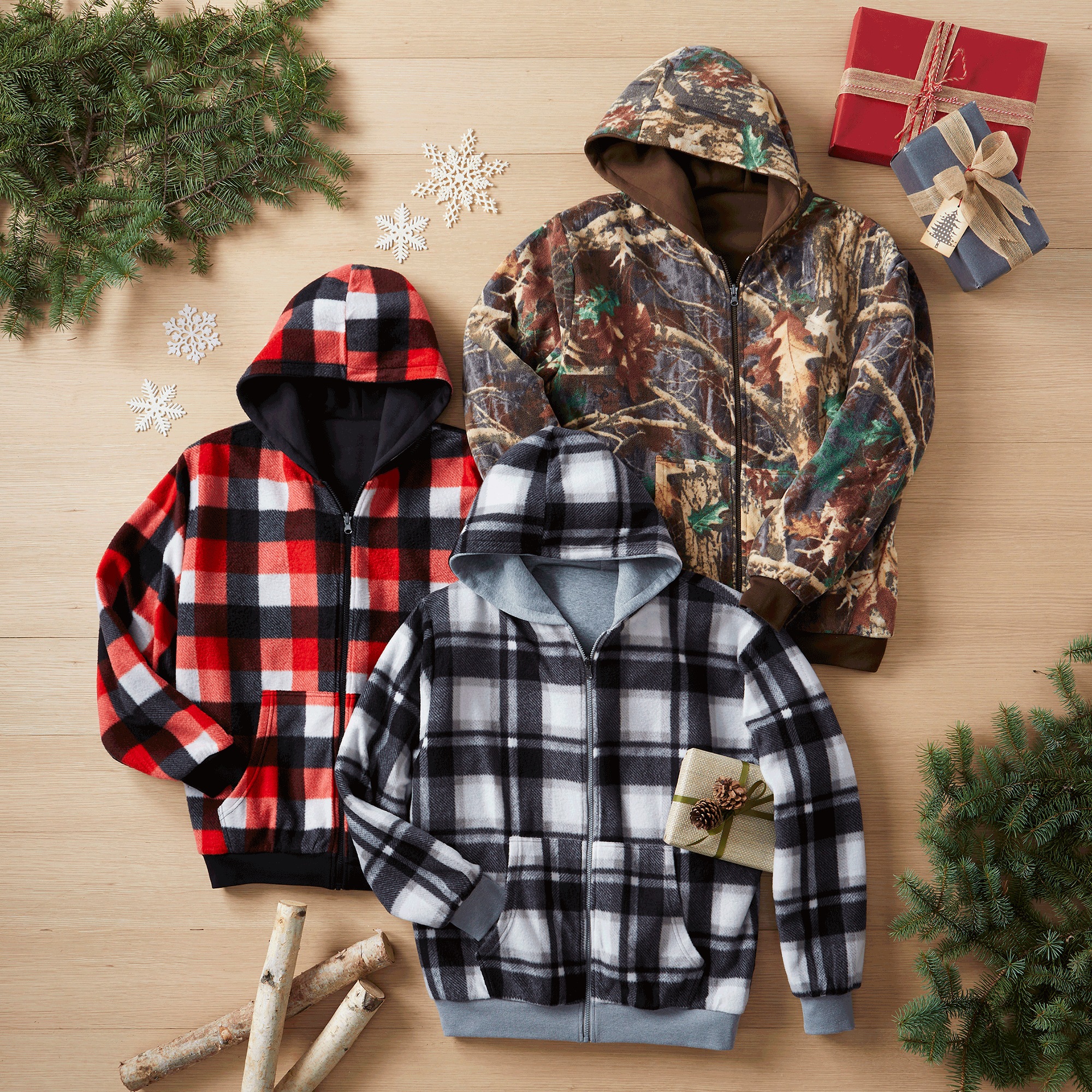 Fleece Reversible Hoodie | Swiss Colony