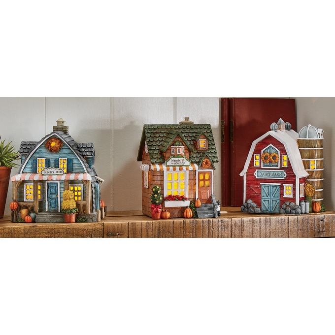 Lighted Harvest Town - Buy All 3 and Save!, , large