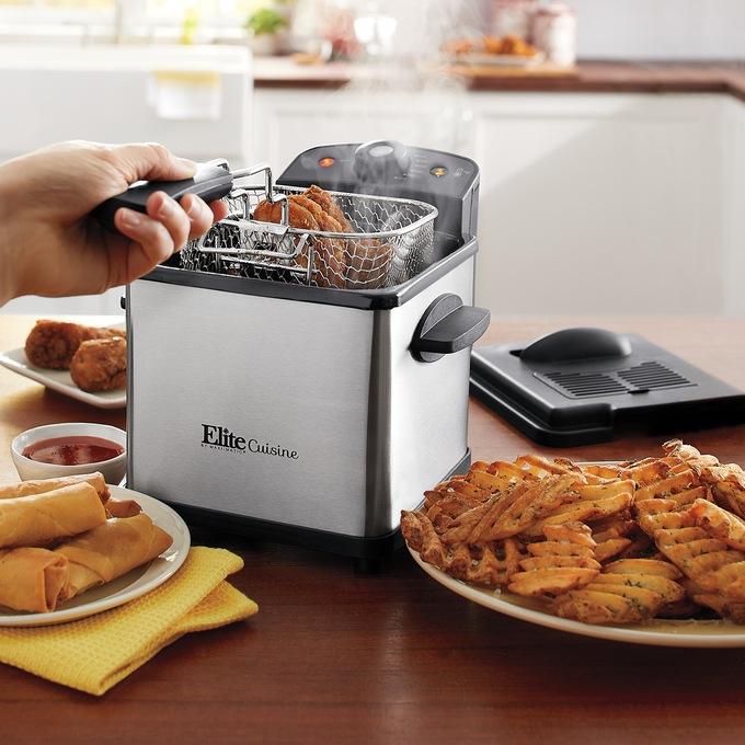 Elite Gourmet Mini Deep Fryer, , large