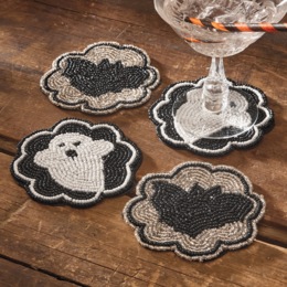 Set of 4 Mixed Halloween Coasters, , large