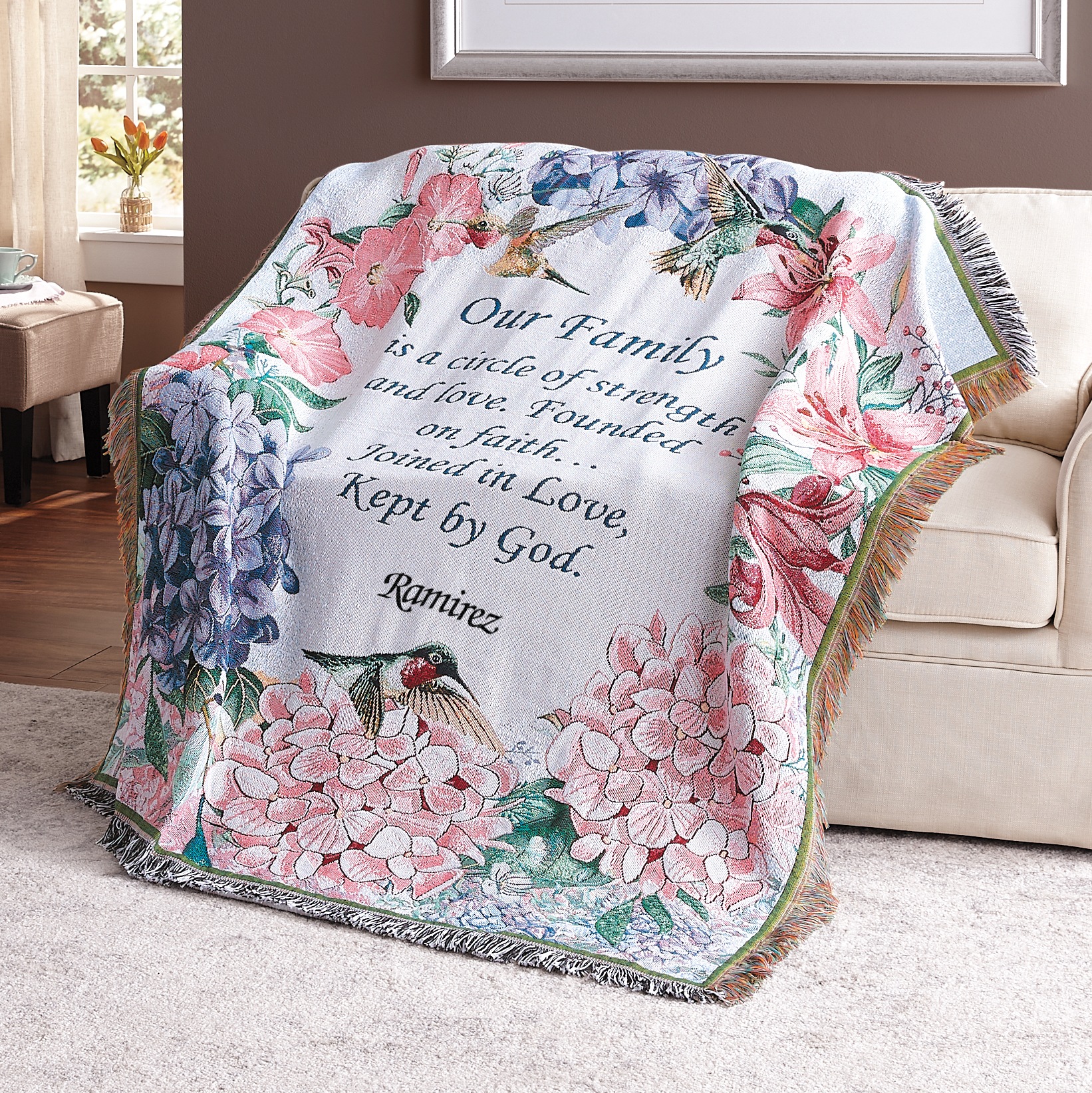 Personalized Tapestry Throw Blanket  Swiss Colony