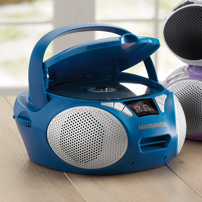 Magnavox Portable CD Boombox, Blue, large