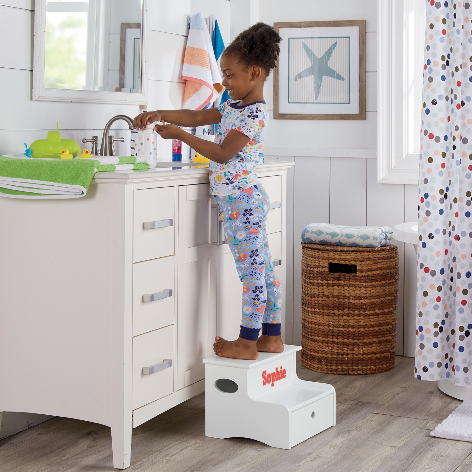 Kids Storage Step Stool Swiss Colony