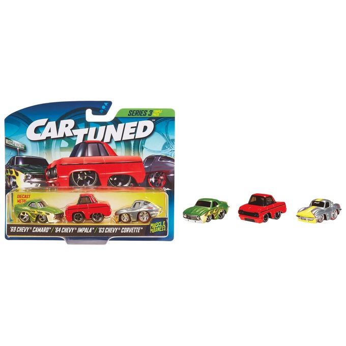 Car Tuned Series 3 Muscle Madness 3-Pack Chevrolet Cars | Swiss Colony