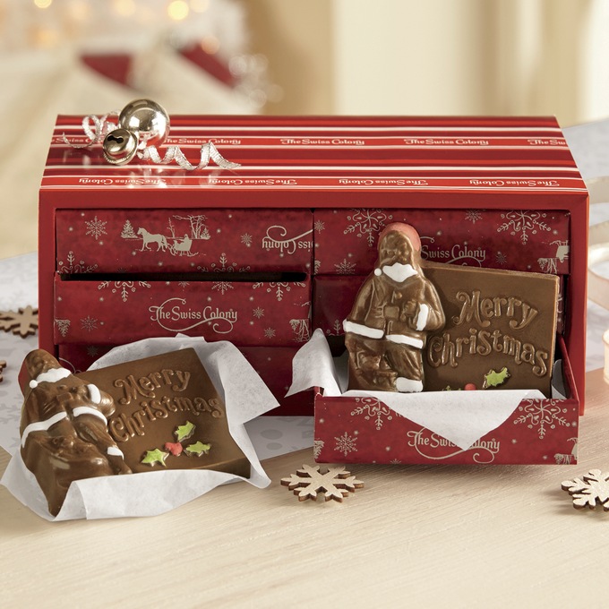 Chocolate Santa Cards Gift Samplers, , large