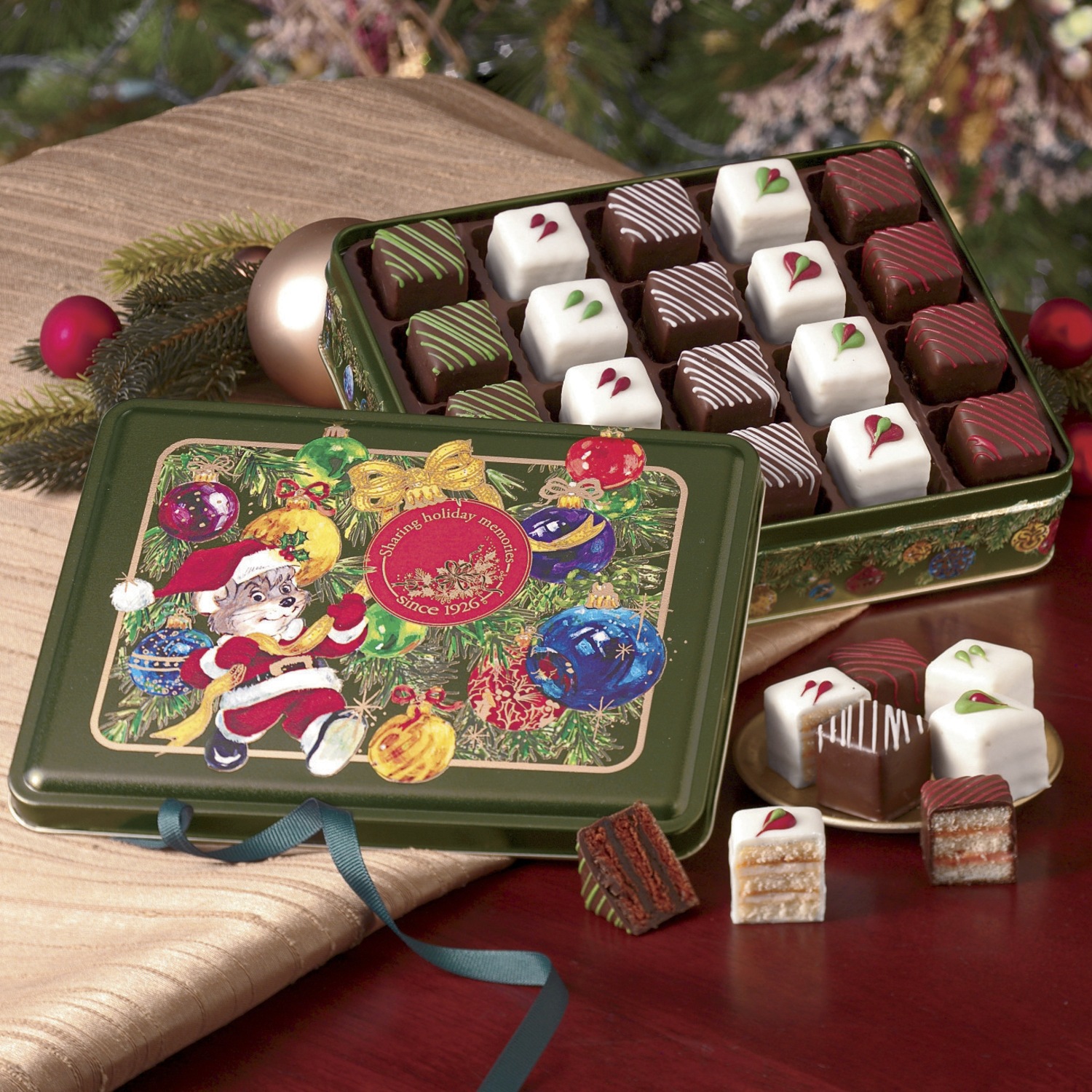 Christmas Petits Fours Tin Swiss Colony