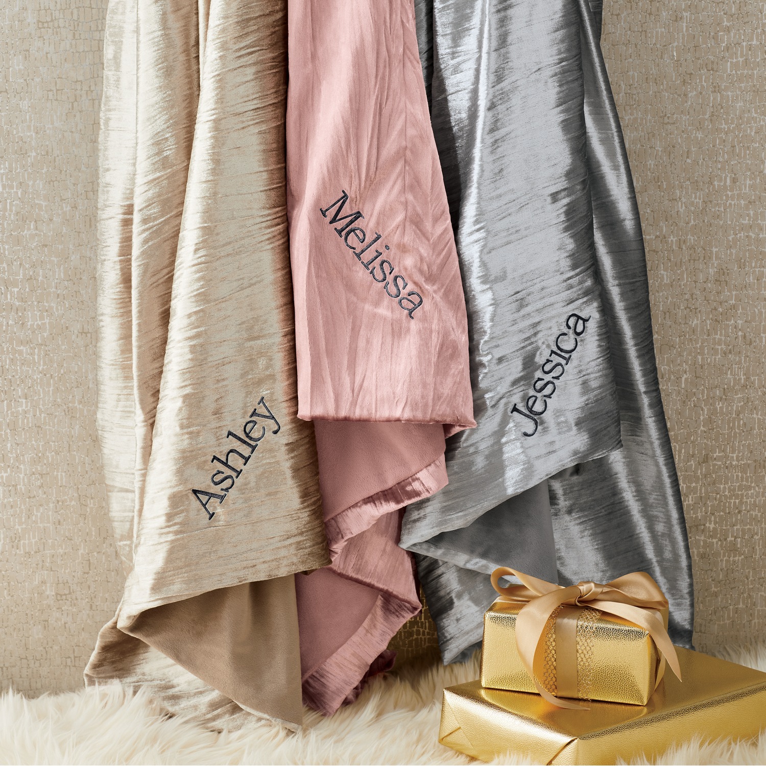 Gold crushed sales velvet throw