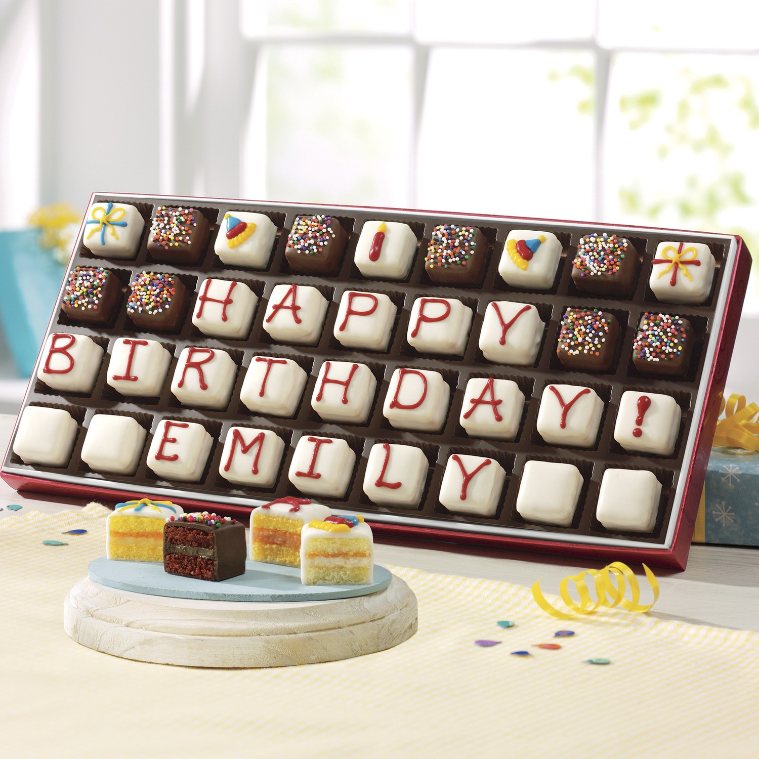 Personalized Mini Birthday Petits Fours | Swiss Colony