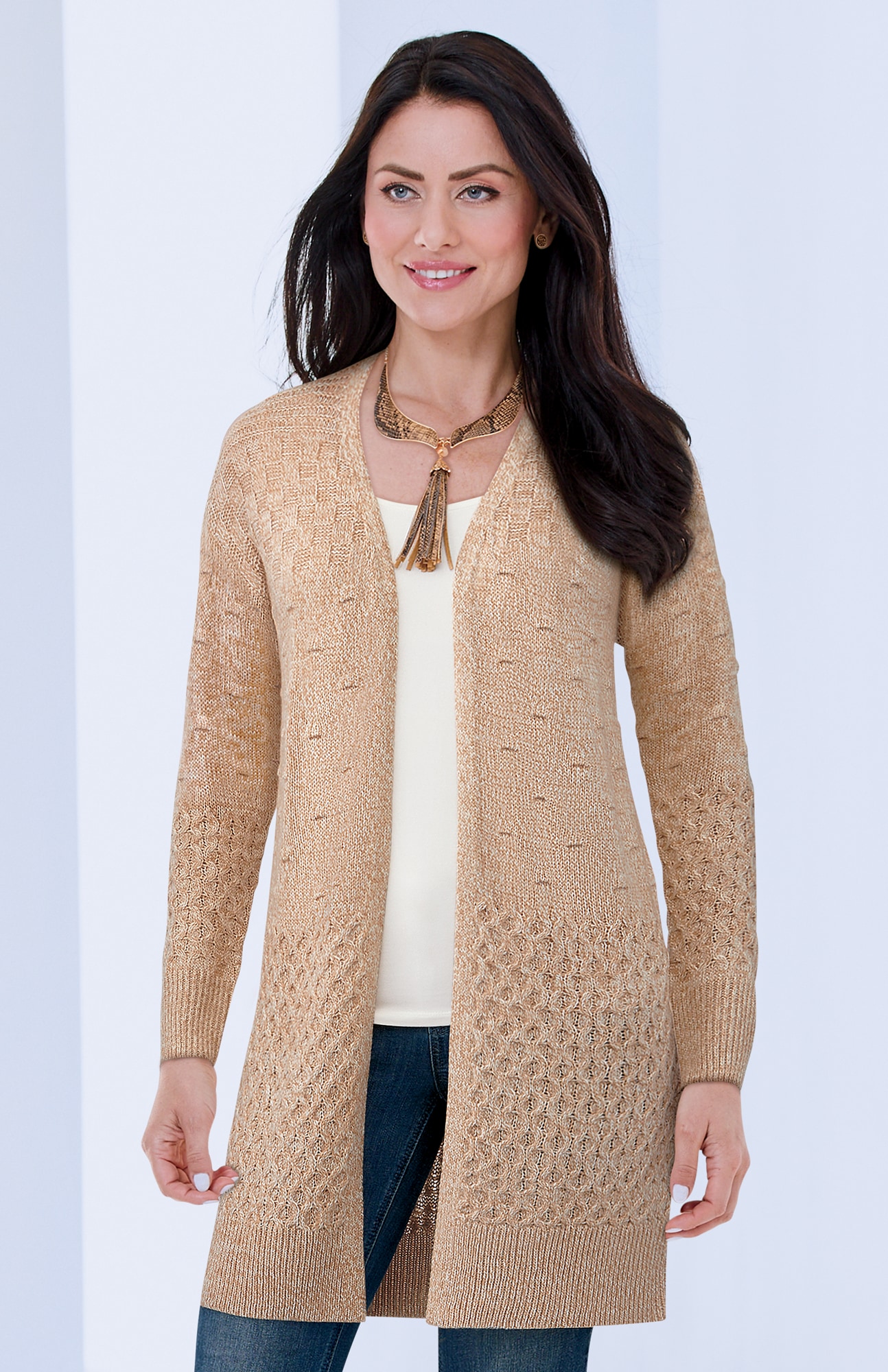 Mix Stitch Cardigan | Swiss Colony