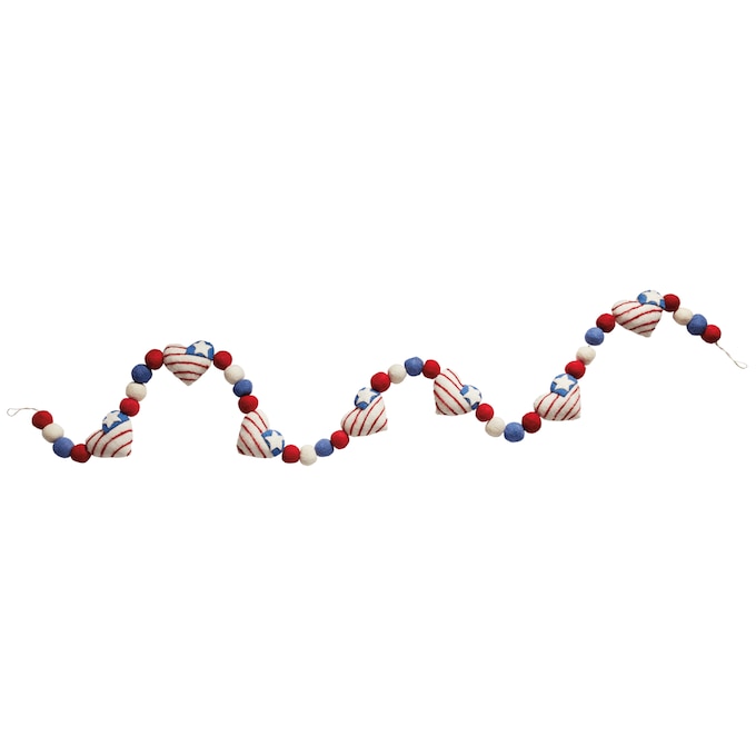 Patriotic Hearts Novelty Garland, , large