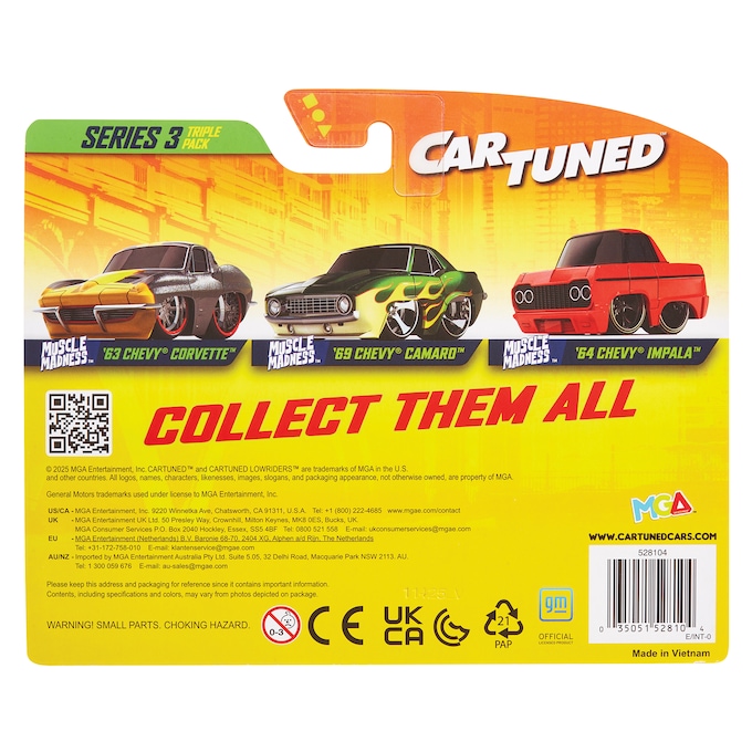 Car Tuned Series 3 Muscle Madness 3-Pack Chevrolet Cars, , large
