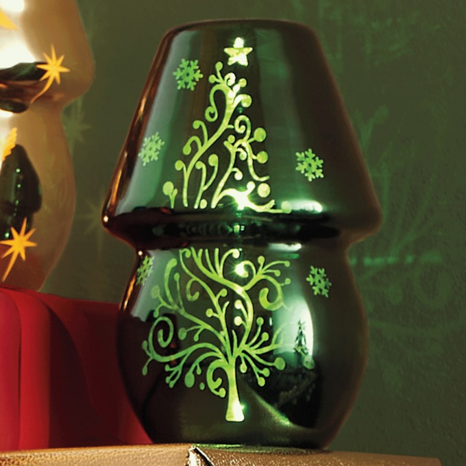 LED Glass Hurricane-Style Lamp, , large