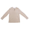 Men's Thermal Cotton-Blend Henley, Oatmeal Heather, large