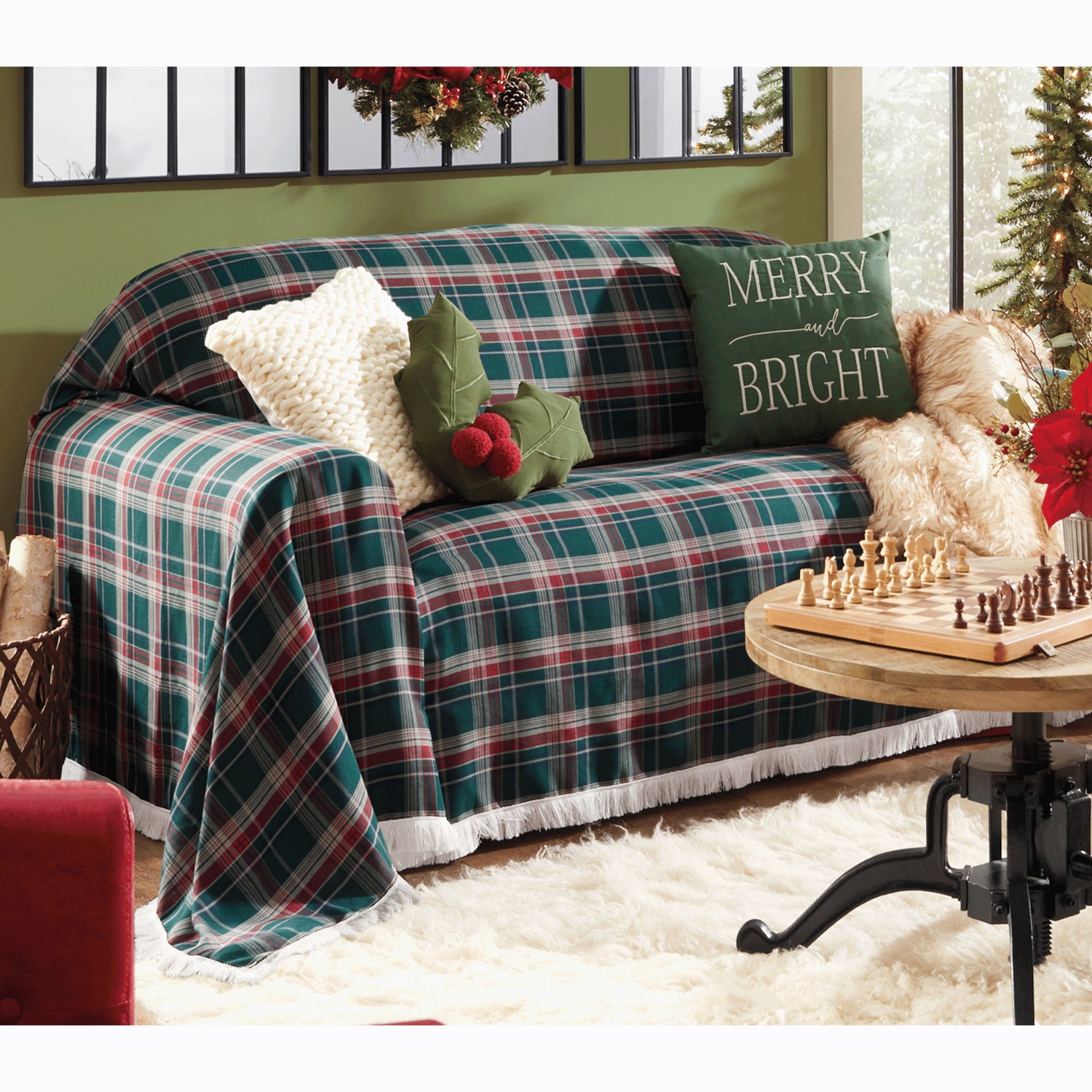 Christmas tartan throw online