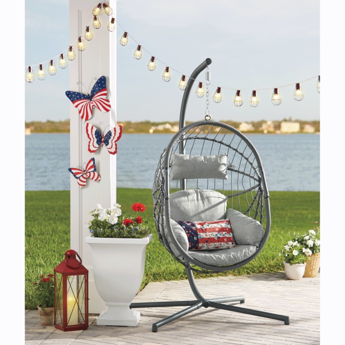 3-Piece Americana Butterfly Art, , large