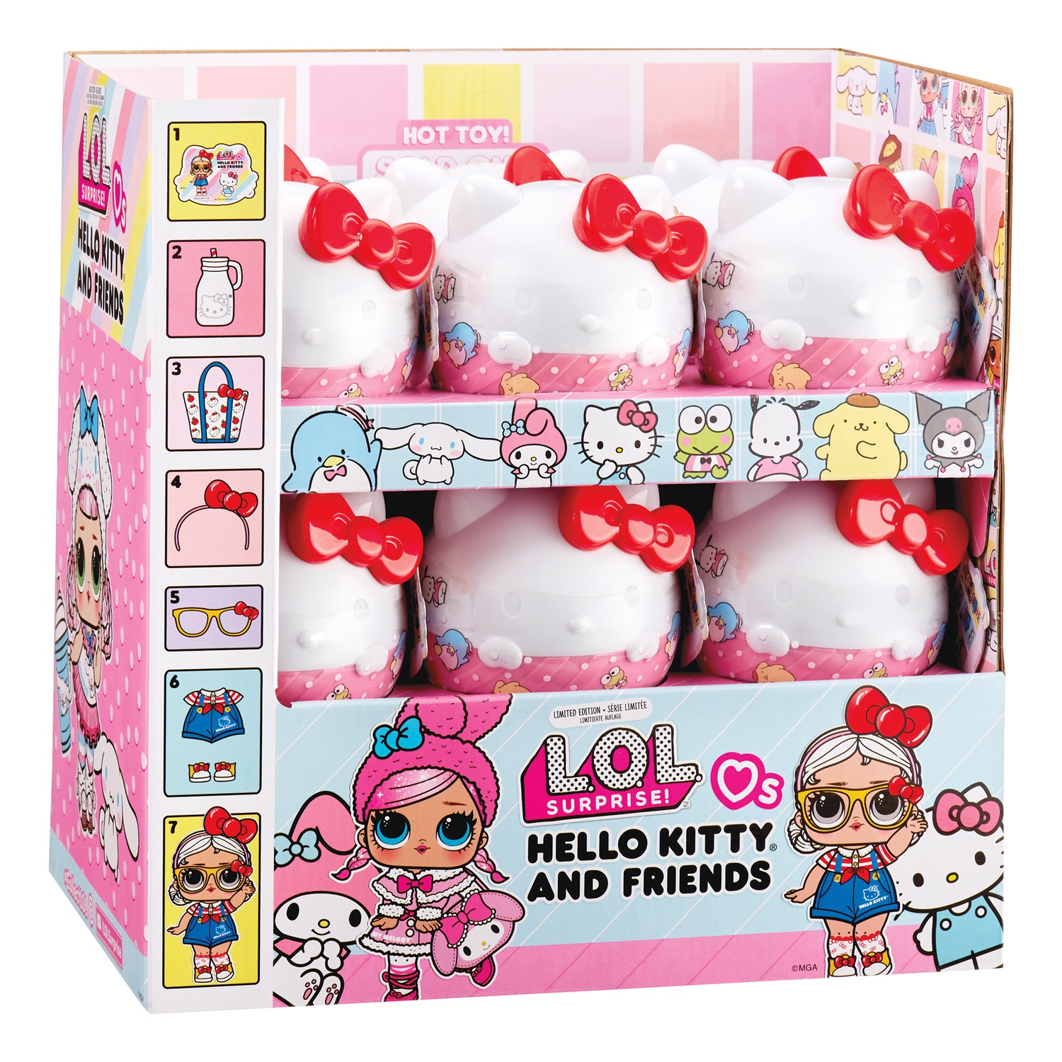 LOL Surprise! Hello Kitty 11個セット Amazon.com: LOL Surprise Hello Kitty Crystal Cutie Doll with 7