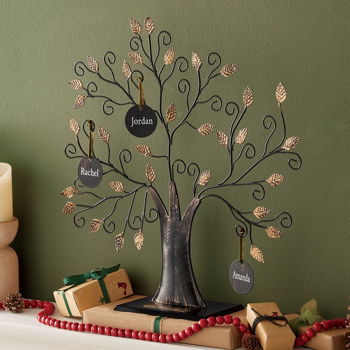 Personalized Family Tree Sculpture and Tags, , large