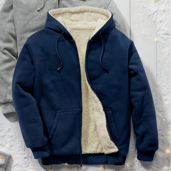 Hoodie with fleece inside sale