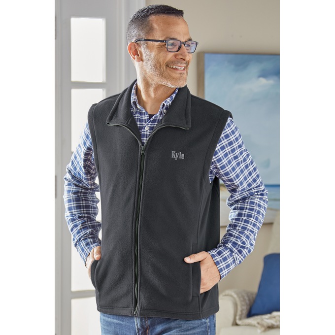 Men&#39;s Personalized Fleece Vest, , large