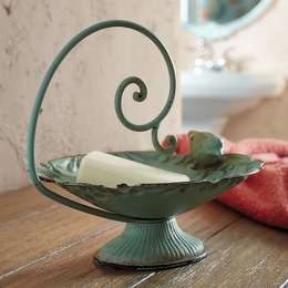 Bird Soap Dish With Faux Patina, , large