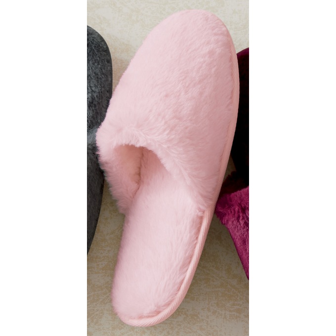 Furry Scuff, Pink, large