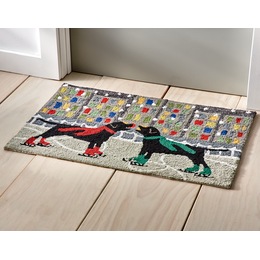 Holiday Ice Dogs Indoor/Outdoor Mat - 20&quot; X 30&quot;, , large