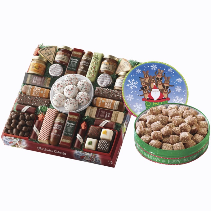 27 Favorites & Mini Butter Toffee Christmas Food Gift Bundle by The Swiss Colony, , large