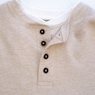 Men's Thermal Cotton-Blend Henley, Oatmeal Heather, large