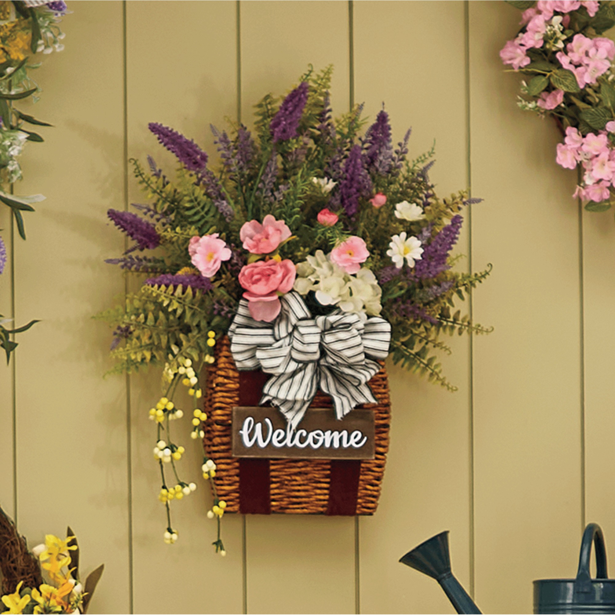 Outdoor Personalized Hanging Basket, , large