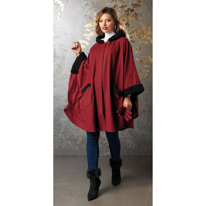 Sherpa Cape and Glove Set, , large