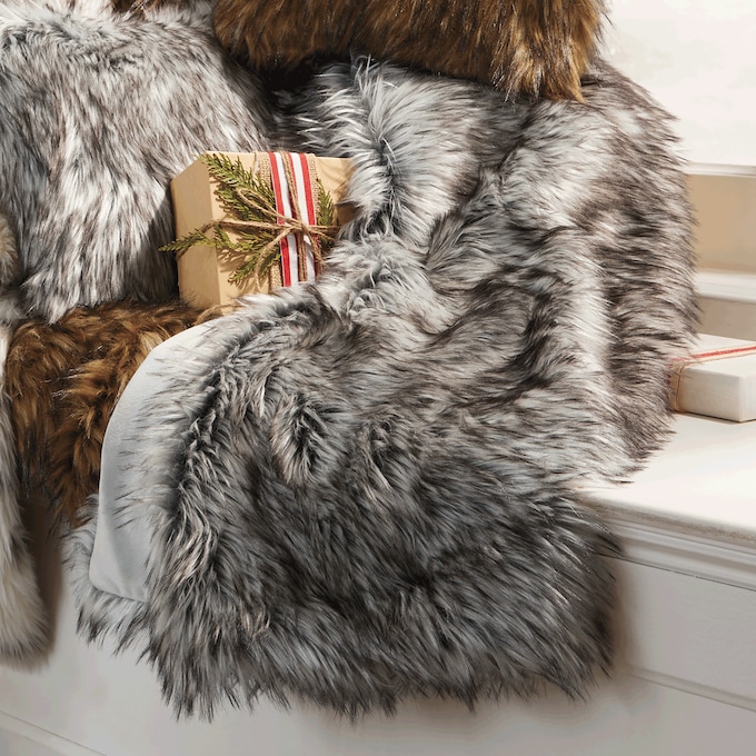 Faux-Fur Pillow, , large