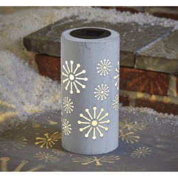 Solar Metal Snowflake Lantern, , large