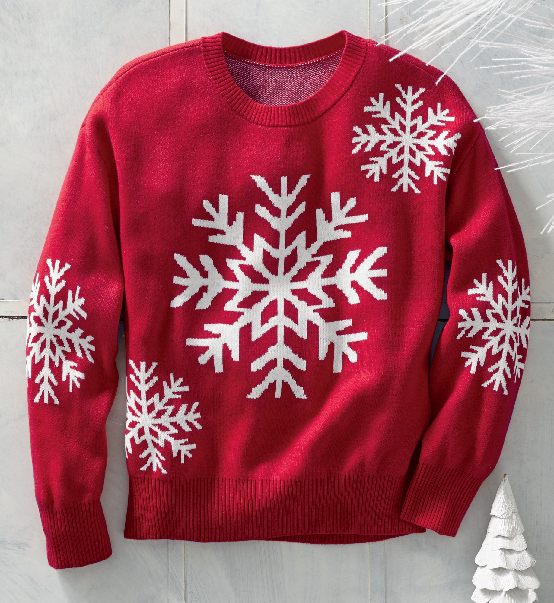 plus size snowflake sweater