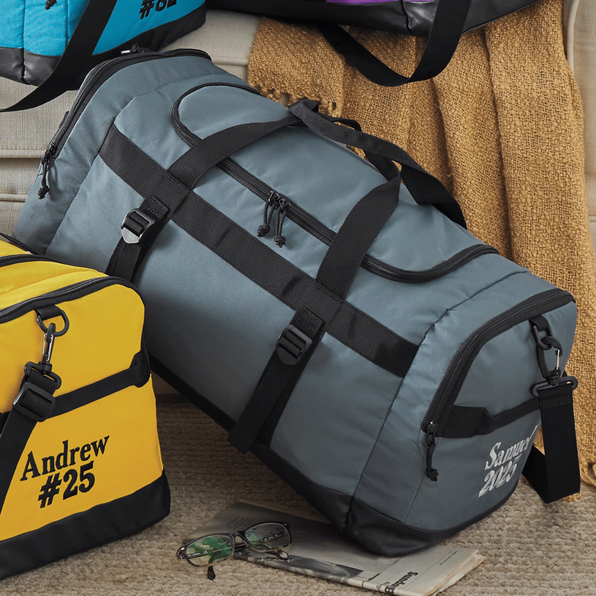 Montgomery Ward Personalized 24-inch Duffel, Graphite, large