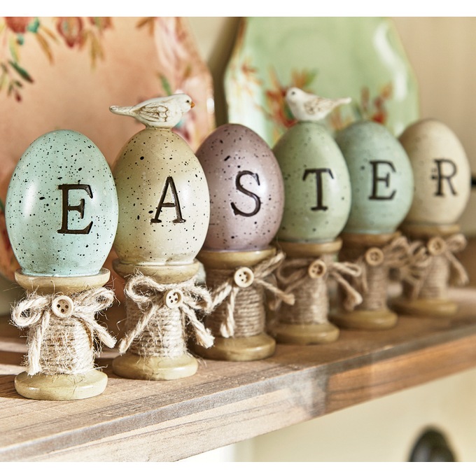 Set of 6 Easter Eggs, , large