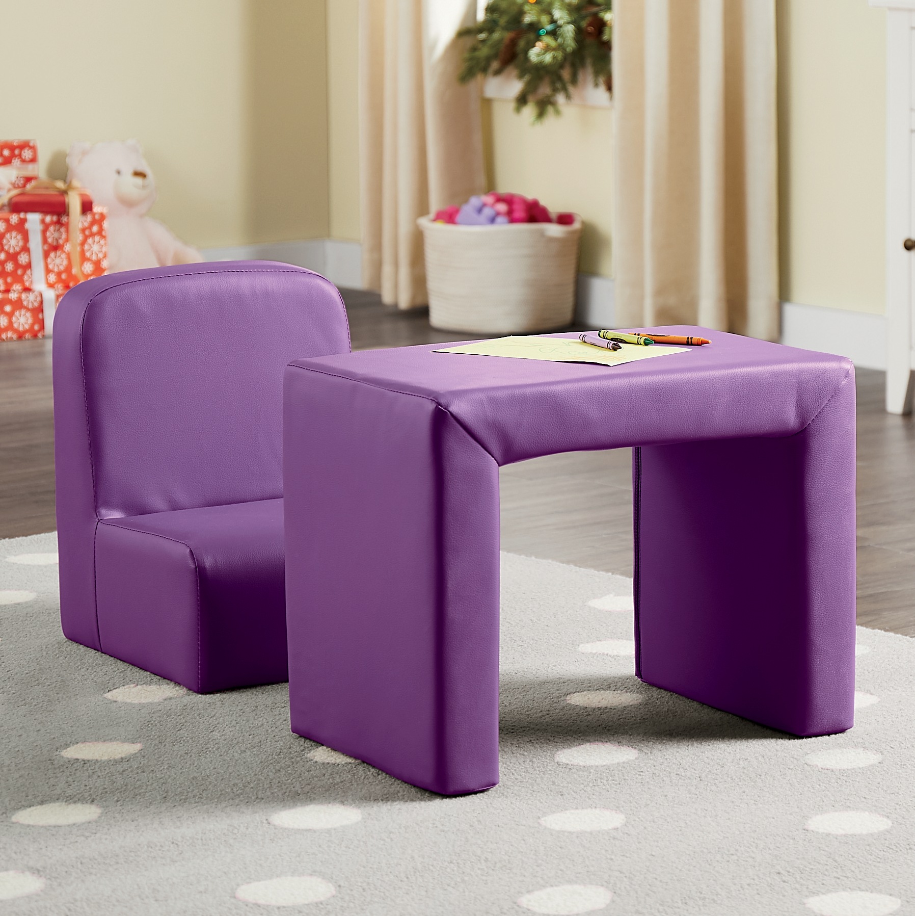 purple kids desk