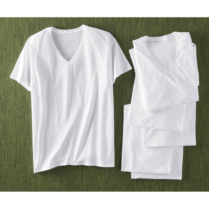 Hanes 6-Pack V-Neck T-Shirt, , large