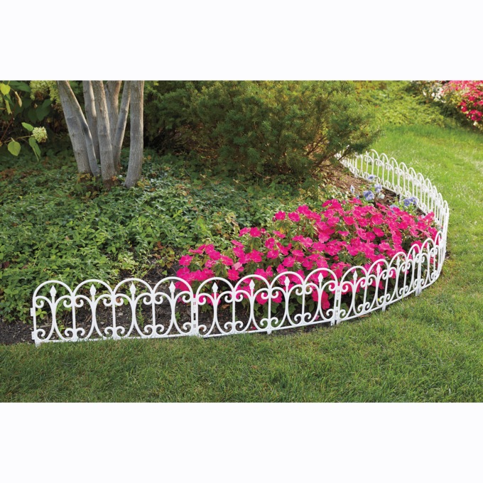 Set of 4 Garden Fence Edging, , large